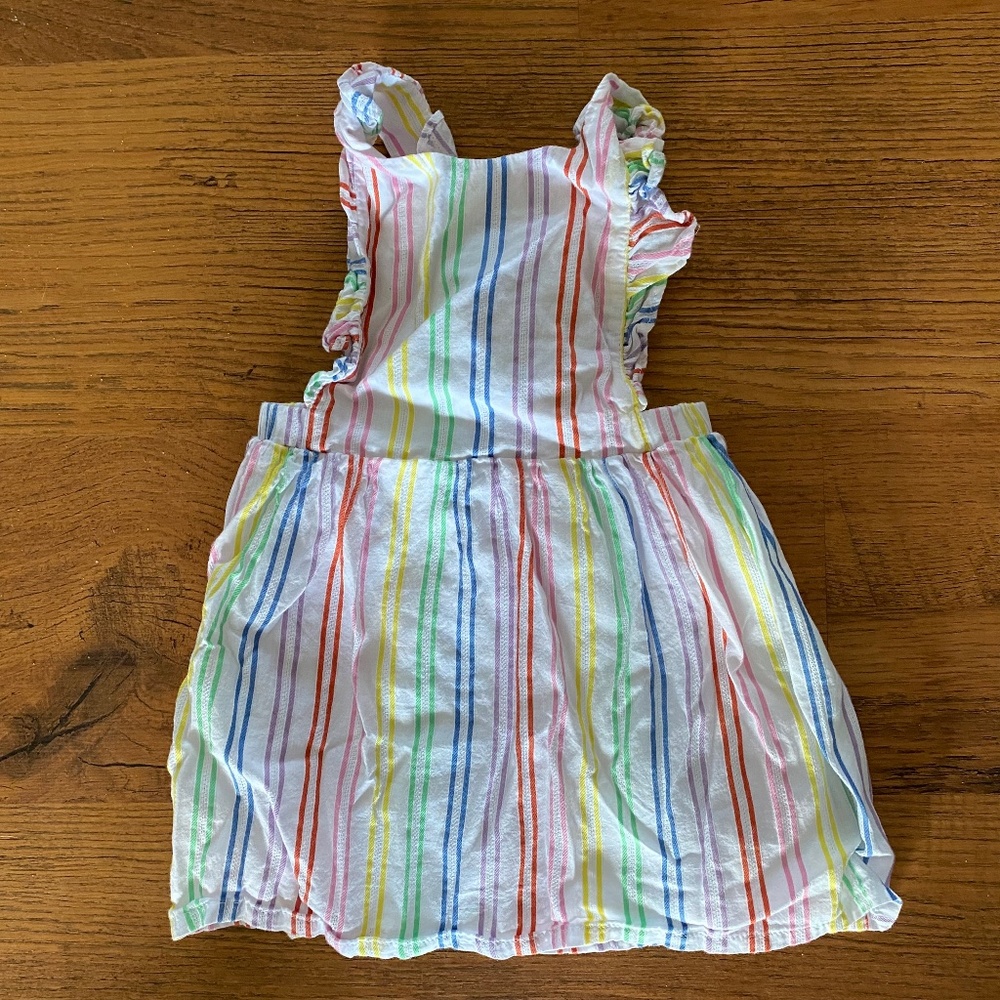 Baby Boden rainbow overall dress